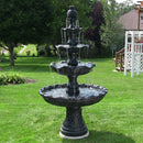 Sunnydaze 4-Tier Grand Courtyard Outdoor Water Fountain - 80" H