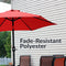 Sunnydaze Aluminum Outdoor Patio Umbrella with Tilt and Crank