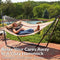 Sunnydaze 2-Person Quilted Fabric Double Hammock with Pillow