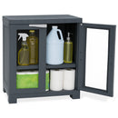Sunnydaze Plastic Garage Storage Cabinet with Adjustable Shelf