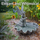 Sunnydaze Fairy Shell Outdoor Water Fountain - 30" H