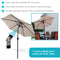 Sunnydaze 7.5' Aluminum Patio Umbrella with Tilt and Crank