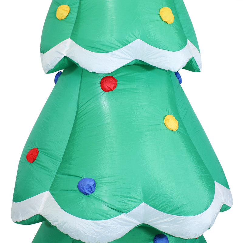 Sunnydaze Pre-Lit Christmas Tree Inflatable Yard Decoration - 9.5' H