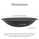 Sunnydaze Outdoor Fire Pit Bowl Replacement for DIY or Existing Stand