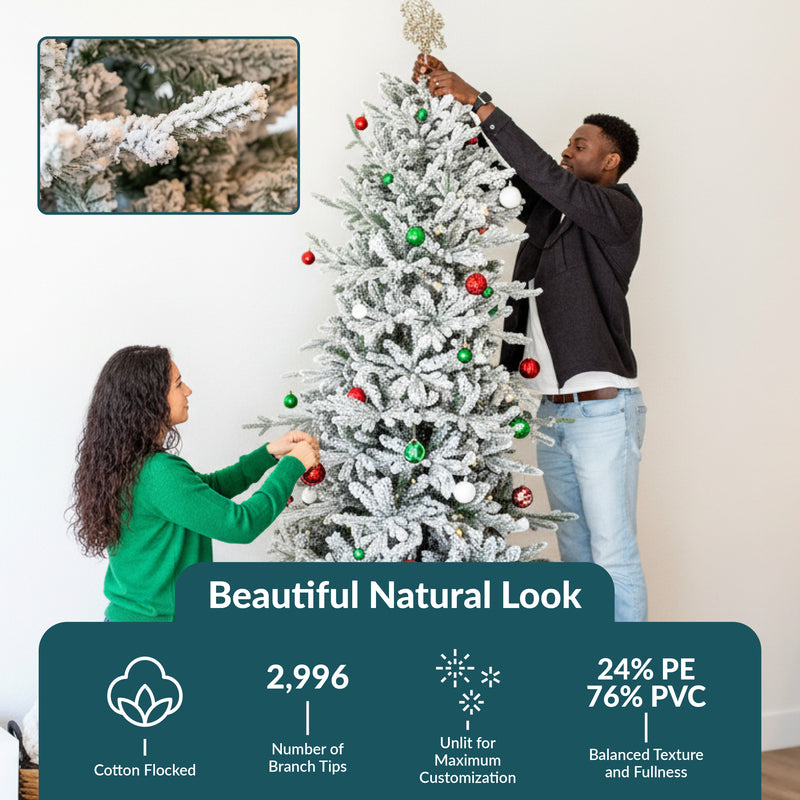 Sunnydaze Stately and Slim Artificial Christmas Tree - Unlit