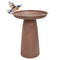 Sunnydaze Gleeful Garden Metal Outdoor Bird Bath - UV-Resistant Finish
