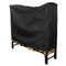 Sunnydaze Outdoor Firewood Log Rack Cover - Black