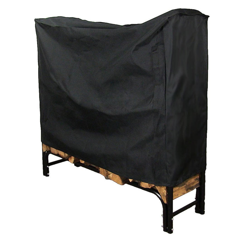 Sunnydaze Outdoor Firewood Log Rack Cover - Black