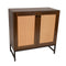 Sunnydaze 2-Door Sideboard Storage Cabinet with Shelf and Rattan Doors