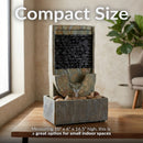 Sunnydaze Half Moon Slate Indoor Water Fountain - 16"