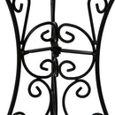 Sunnydaze Black Steel Decorative Scroll Outdoor Gazing Ball Stand - 11"