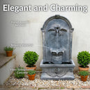 Sunnydaze French-Inspired Outdoor Wall-Mounted Fountain - 28"