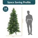 Sunnydaze Stately and Slim Artificial Christmas Tree - Unlit