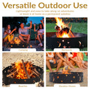 Sunnydaze Portable 36" Outdoor Fire Pit Ring with 360-Degree Cutouts