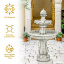 Sunnydaze 2-Tier Solar Outdoor Water Fountain with Battery Backup