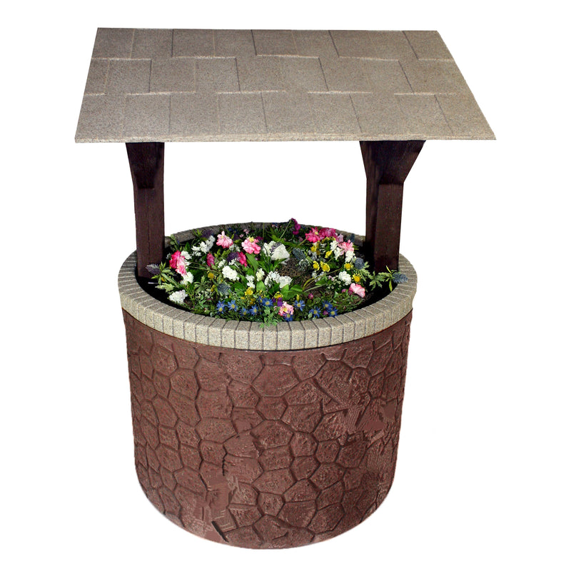 TankTop Covers Wishing Well Planter Septic Cover with Base and Roof