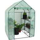 Sunnydaze Grandeur Walk-In Greenhouse with 4 Shelves for Outdoors - Green