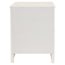 Sunnydaze Beadboard Nightstand Side Table with Drawer and Cabinet - White