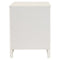 Sunnydaze Beadboard Nightstand Side Table with Drawer and Cabinet - White