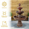 Sunnydaze Flower Blossom Outdoor Electric 3-Tier Water Fountain - 43" H