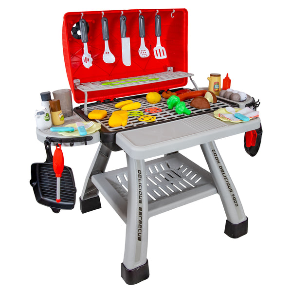 Sunnydaze Sizzle and Smoke Toy Grill Set for Kids Ages 3+