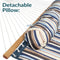 Sunnydaze 2-Person Quilted Fabric Double Hammock with Pillow
