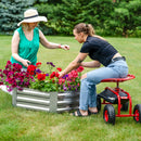 Sunnydaze Galvanized Steel Hexagon Raised Garden Bed - 12.25" H