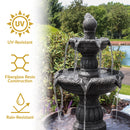 Sunnydaze Mediterranean 4-Tier Outdoor Water Fountain with Electric Pump