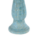 Sunnydaze Avignon Outdoor Ceramic Bird Bath - Blue Lava Finish - 18.75" H