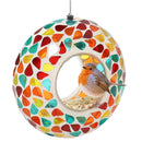 Sunnydaze Mosaic Fly-Through Hanging Bird Feeder - 6"