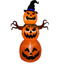 Sunnydaze 7’ Jack-O-Lantern Scarecrow Pumpkin Inflatable Halloween Decoration