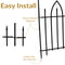 Sunnydaze 2-Piece Gothic Iron Decorative Garden Border Fence - Black