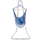 Sunnydaze Cushioned Hanging Hammock Chair - Cornflower Stripes