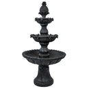 Sunnydaze Welcome 3-Tier Outdoor Water Fountain for Garden - 57"