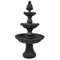 Sunnydaze Welcome 3-Tier Outdoor Water Fountain for Garden - 57"