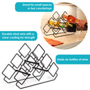 Sunnydaze 6-Bottle Steel Wire Triangular Tabletop Wine Rack