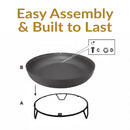 Sunnydaze Black Steel Outdoor Wood-Burning Fire Pit Bowl with Stand - 23"