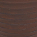 Sunnydaze Polyresin Ribbed Outdoor Plant Pot - Rust