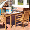 Sunnydaze Teak Rectangle Outdoor Dining Table - Stain Finish - 47"