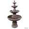 Sunnydaze Mediterranean 4-Tier Outdoor Fountain with Electric Pump