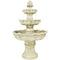 Sunnydaze 3-Tier Pineapple Garden Fountain - White - 51 Inch Tall