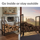Sunnydaze Indoor/Outdoor Steel Firewood Log Holder - 30"