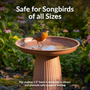 Sunnydaze Gleeful Garden Metal Outdoor Bird Bath - UV-Resistant Finish