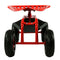 Sunnydaze Rolling Garden Cart with 360-Degree Swivel Seat and Tray