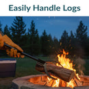 Sunnydaze Heavy-Duty Fire Pit Log Grabber with Spring-Lever Action - 36"