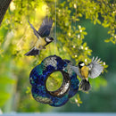 Sunnydaze Mosaic Fly-Through Hanging Bird Feeder