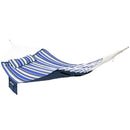 Sunnydaze Double Hammock with Pillow and Curved Metal Spreader Bars