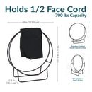 Sunnydaze Firewood Log Hoop Rack with Cover