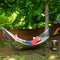 Sunnydaze 2-Person Fabric Spreader Bar Hammock and Pillow