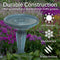Sunnydaze Grecian Garden Reinforced Concrete Bird Bath - 20.25" H